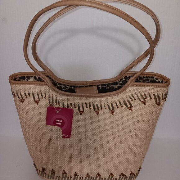 WOMEN'S TARGET WOVEN STRAW TULIP TOTE BAG - Picture 11 of 11
